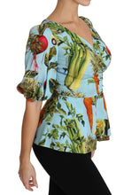 Load image into Gallery viewer, Dolce &amp; Gabbana Vegetable Print Silk Top Extravaganza
