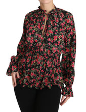 Load image into Gallery viewer, Dolce &amp; Gabbana Elegant Black Floral Silk Shirt
