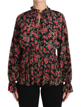 Load image into Gallery viewer, Dolce &amp; Gabbana Elegant Black Floral Silk Shirt
