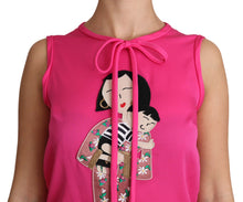 Load image into Gallery viewer, Dolce &amp; Gabbana Elegant Pink Silk Family Tank Top Shirt
