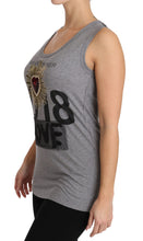 Load image into Gallery viewer, Dolce &amp; Gabbana Sequined Heart Tank Top in Gray
