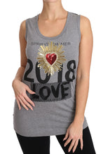 Load image into Gallery viewer, Dolce &amp; Gabbana Sequined Heart Tank Top in Gray
