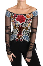 Load image into Gallery viewer, Dolce &amp; Gabbana Elegant Floral Applique Long Sleeve Top
