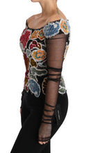 Load image into Gallery viewer, Dolce &amp; Gabbana Elegant Floral Applique Long Sleeve Top
