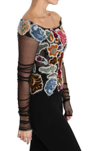 Load image into Gallery viewer, Dolce &amp; Gabbana Elegant Floral Applique Long Sleeve Top
