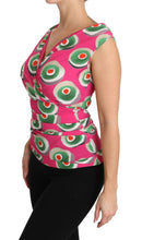 Load image into Gallery viewer, Dolce &amp; Gabbana Pink Silk Stretch Sicilian Cake Top
