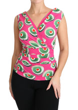 Load image into Gallery viewer, Dolce &amp; Gabbana Pink Silk Stretch Sicilian Cake Top
