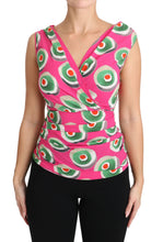 Load image into Gallery viewer, Dolce &amp; Gabbana Pink Silk Stretch Sicilian Cake Top
