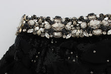 Load image into Gallery viewer, Dolce &amp; Gabbana Crystal Sequined Silk High Waist Shorts
