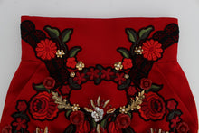 Load image into Gallery viewer, Dolce &amp; Gabbana Ravishing Red Silk Embroidered Shorts
