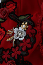 Load image into Gallery viewer, Dolce &amp; Gabbana Ravishing Red Silk Embroidered Shorts
