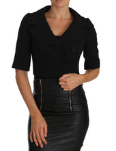 Load image into Gallery viewer, Dolce &amp; Gabbana Elegant Black Cropped Wool Blazer
