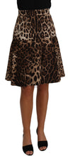 Load image into Gallery viewer, Dolce &amp; Gabbana Chic Leopard Print A-Line Skirt
