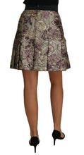 Load image into Gallery viewer, Dolce &amp; Gabbana Elegant Floral A-Line Jacquard Skirt
