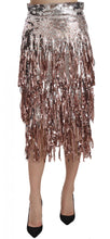 Load image into Gallery viewer, Dolce &amp; Gabbana Metallic Sequin Tulle High-Waist Midi Skirt
