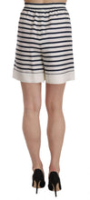 Load image into Gallery viewer, Dolce &amp; Gabbana Elegant Striped Silk Shorts - High Waisted
