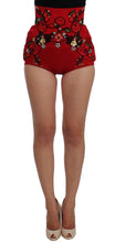 Load image into Gallery viewer, Dolce &amp; Gabbana Enchanted Sicily Crystal-Embellished Silk Shorts
