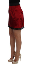 Load image into Gallery viewer, Dolce &amp; Gabbana Elegant Red Lace High-Waist Skirt
