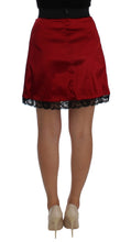 Load image into Gallery viewer, Dolce &amp; Gabbana Elegant Red Lace High-Waist Skirt
