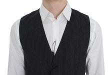 Load image into Gallery viewer, Dolce &amp; Gabbana Elegant Gray Striped Wool Vest
