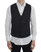 Load image into Gallery viewer, Dolce &amp; Gabbana Elegant Gray Striped Wool Vest
