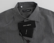 Load image into Gallery viewer, Dolce &amp; Gabbana Elegant Gray Cotton Dress Shirt
