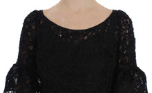 Load image into Gallery viewer, Dolce &amp; Gabbana Elegant Black Floral Lace Maxi Dress
