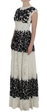 Load image into Gallery viewer, Dolce &amp; Gabbana Elegant Floral Lace Cap Sleeve Maxi Dress

