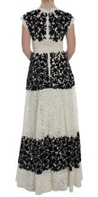 Load image into Gallery viewer, Dolce &amp; Gabbana Elegant Floral Lace Cap Sleeve Maxi Dress
