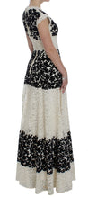 Load image into Gallery viewer, Dolce &amp; Gabbana Elegant Floral Lace Cap Sleeve Maxi Dress
