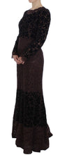 Load image into Gallery viewer, Dolce &amp; Gabbana Elegant Purple Floral Lace Maxi Dress
