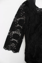 Load image into Gallery viewer, Dolce &amp; Gabbana Elegant Black Floral Lace Maxi Dress
