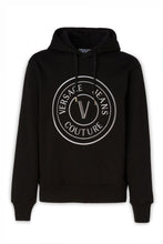 Load image into Gallery viewer, Versace Jeans Stunning Hooded Black Cotton Sweatshirt
