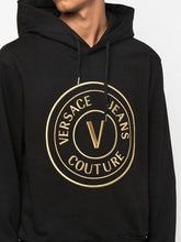 Load image into Gallery viewer, Versace Jeans Chic Black Hooded Sweatshirt
