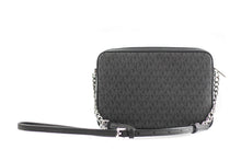 Load image into Gallery viewer, Michael Kors Jet Set Large East West Saffiano Leather Crossbody Bag Handbag [Black Signature]
