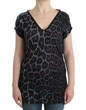 Load image into Gallery viewer, Cavalli Sultry Leopard V-Neck Modal Top
