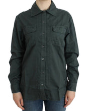 Load image into Gallery viewer, Cavalli Elegant Gray Cotton Button Down Shirt
