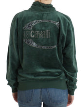 Load image into Gallery viewer, Cavalli Elegant Green Mock Sweater with Rhinestone Detail
