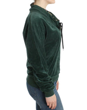 Load image into Gallery viewer, Cavalli Elegant Green Mock Sweater with Rhinestone Detail
