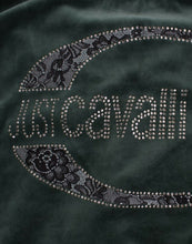 Load image into Gallery viewer, Cavalli Elegant Green Mock Sweater with Rhinestone Detail
