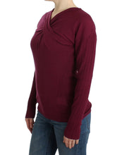 Load image into Gallery viewer, Cavalli Elegant Purple Keyhole Wool Sweater
