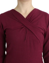 Load image into Gallery viewer, Cavalli Elegant Purple Keyhole Wool Sweater
