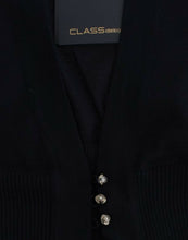 Load image into Gallery viewer, Cavalli Elegant Black Cropped Virgin Wool Cardigan
