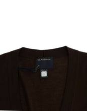 Load image into Gallery viewer, Cavalli Elegant Brown Virgin Wool Cropped Cardigan
