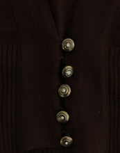 Load image into Gallery viewer, Cavalli Elegant Brown Virgin Wool Cropped Cardigan
