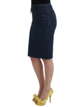 Load image into Gallery viewer, Cavalli Elegant Blue Pencil Skirt
