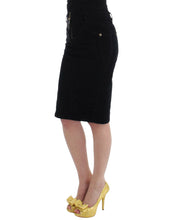 Load image into Gallery viewer, Cavalli Elegant Black Pencil Skirt for Sophisticated Style
