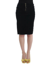 Load image into Gallery viewer, Cavalli Elegant Black Pencil Skirt for Sophisticated Style
