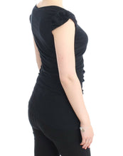 Load image into Gallery viewer, Cavalli Elegant Cap Sleeve Black Top
