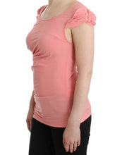 Load image into Gallery viewer, Cavalli Pink Cotton Blend Tank Top with Cap Sleeves

